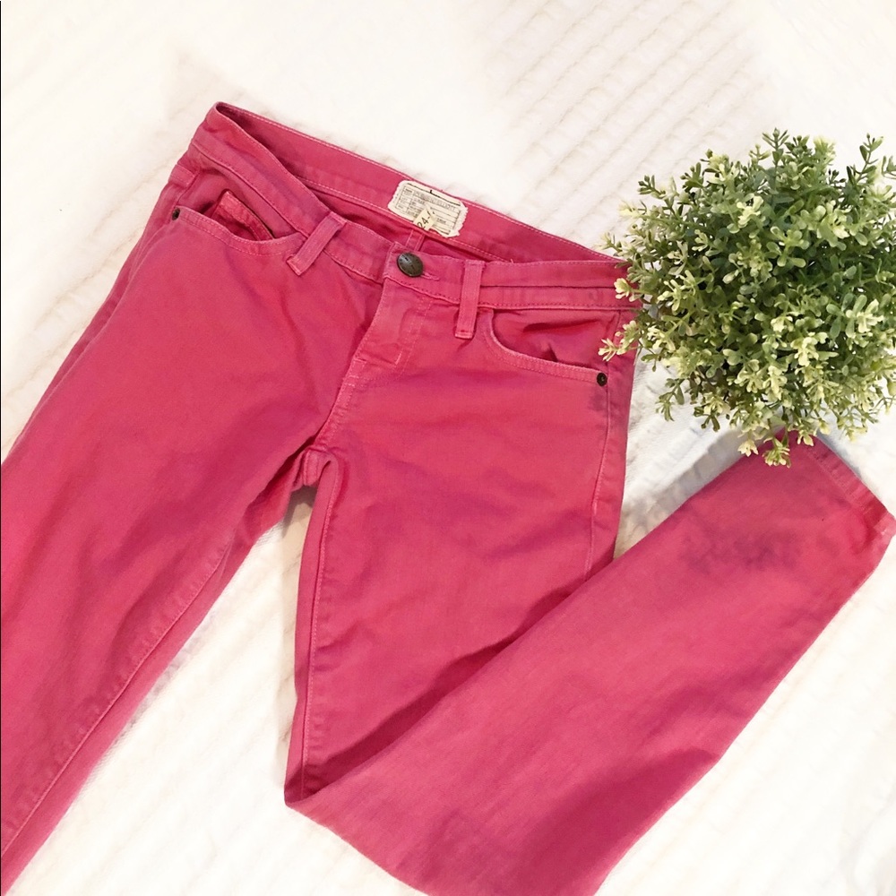 Current Elliott Stiletto Faded Rose pink jeans 24